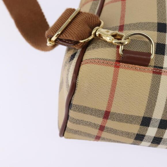 BURBERRY Nova Check Backpack PVC Beige Gold Auth 144466 main image 14